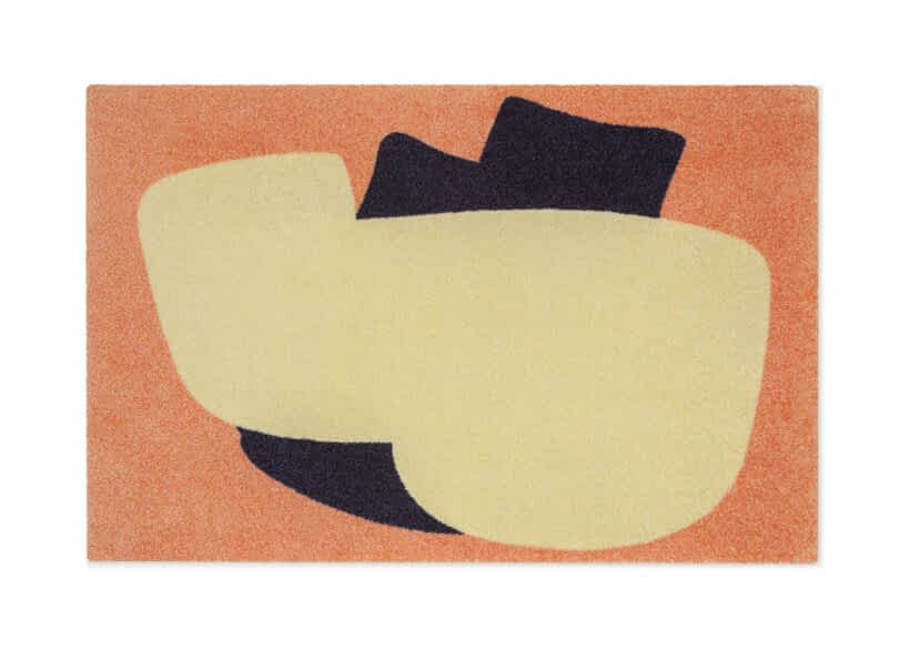 three toned peach floor mat