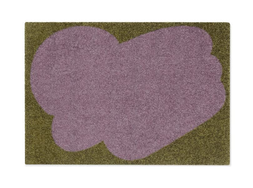 Two tone abstract floor mat