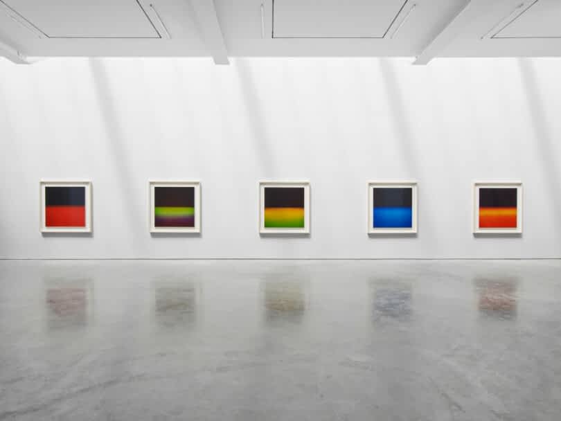 5 square photographs of color
