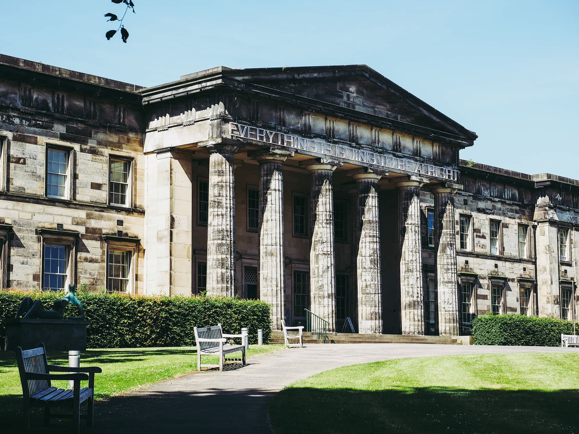 Facade of the Scottish National Gallery of Modern Art in Edinburgh. Facade of the Scottish National Gallery of Modern Art in Edinburgh.