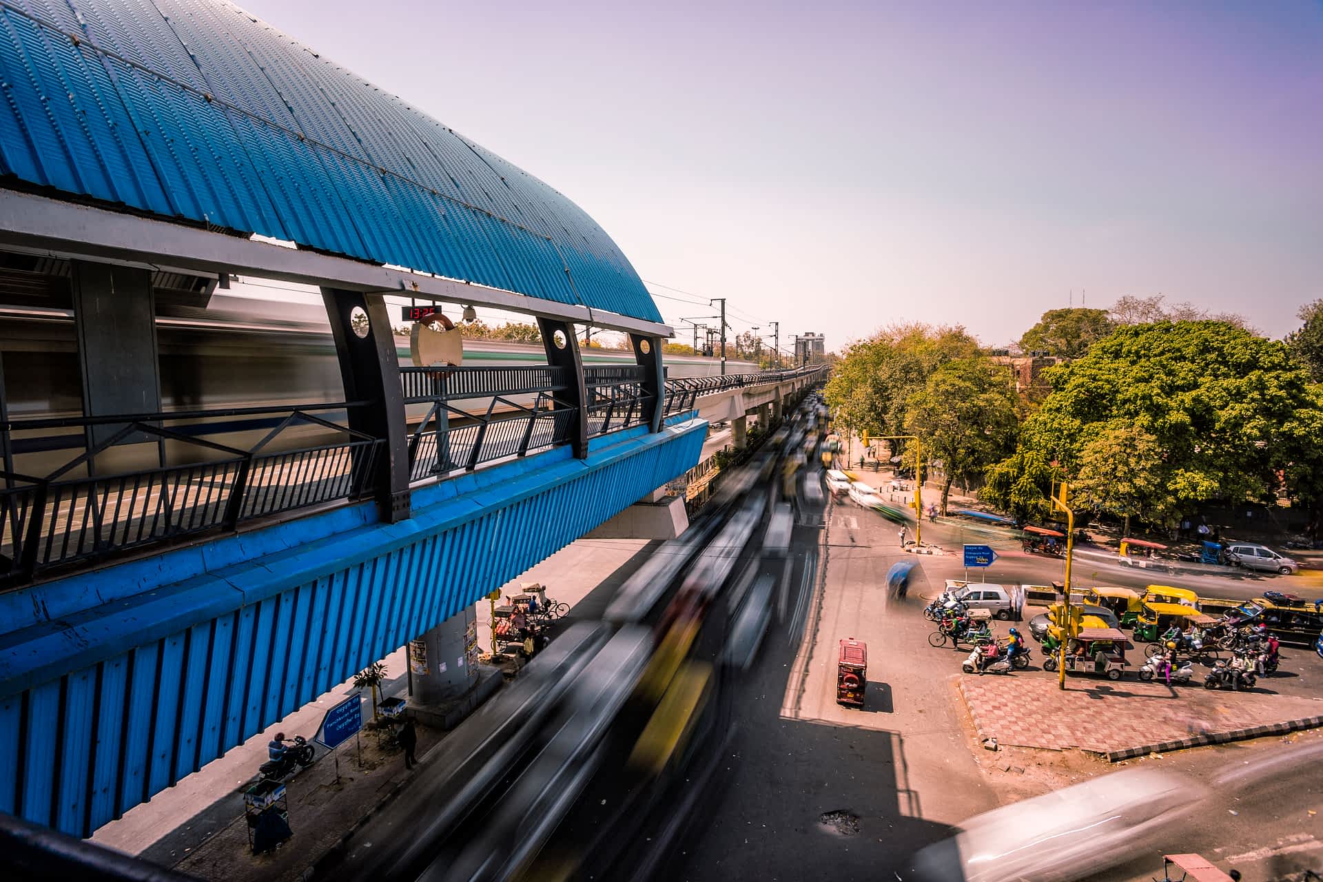 GettyImages-803200320.jpg Elevated metro station in day time in New Delhi