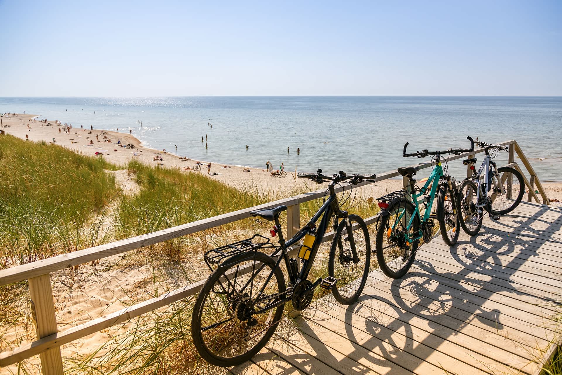 Bicycles by the beach, Curonian Spit, Lithuania Bicycles parked near the beach in Curonian Spit, Lithuania