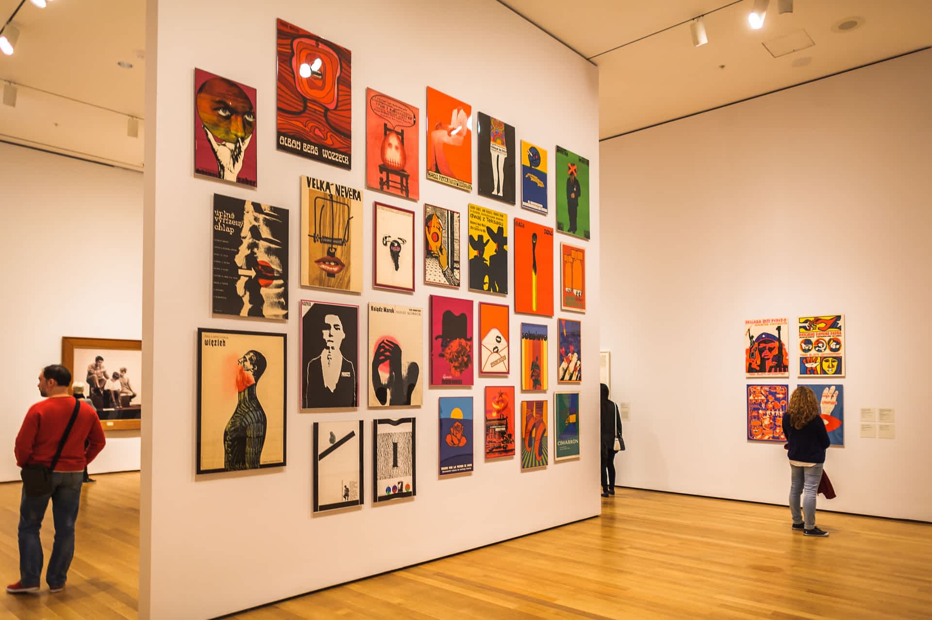 Art everywhere at the Museum of Modern Art (MoMA) Visitors in a gallery at the Museum of Modern Art (MoMA)