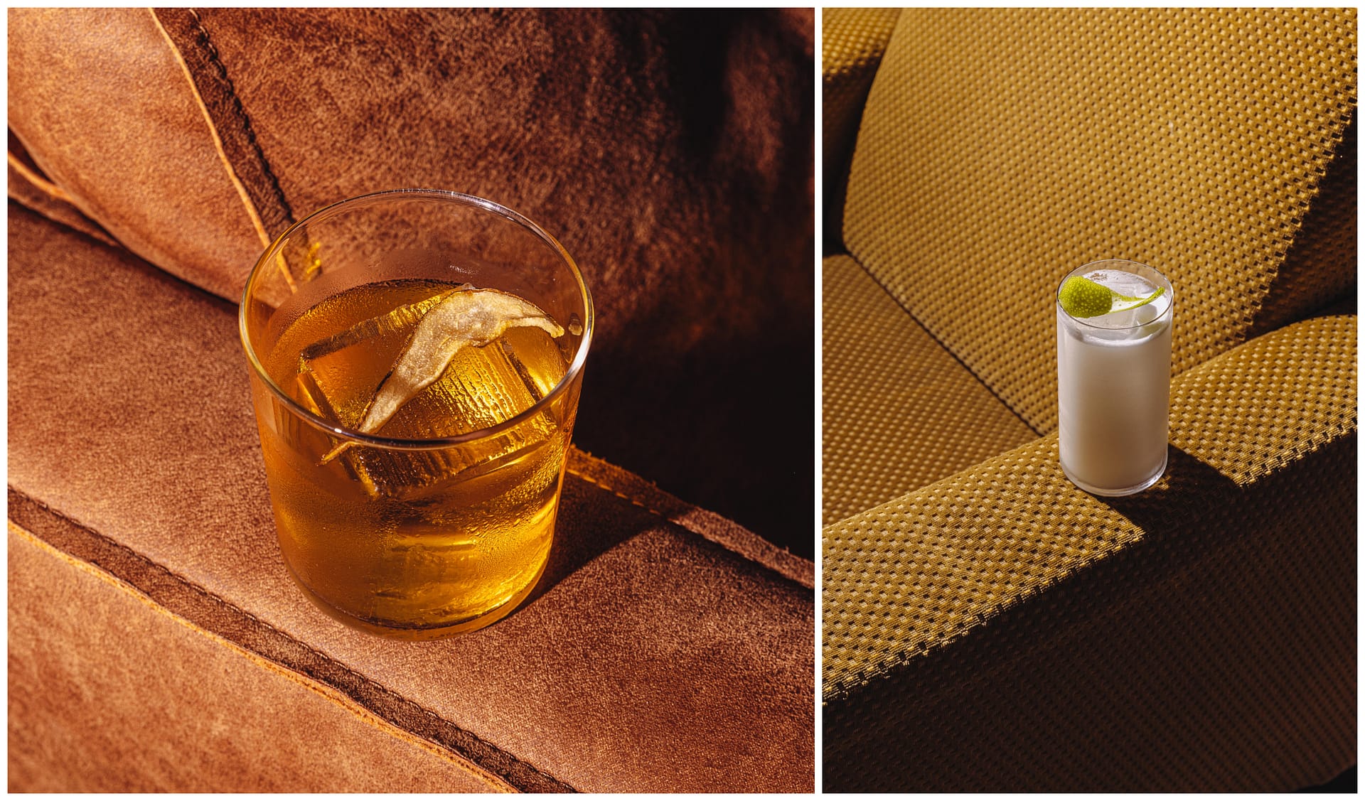 Dirty-Lemon-Paris.png Cocktails displayed on armchairs in a Paris cocktail bar