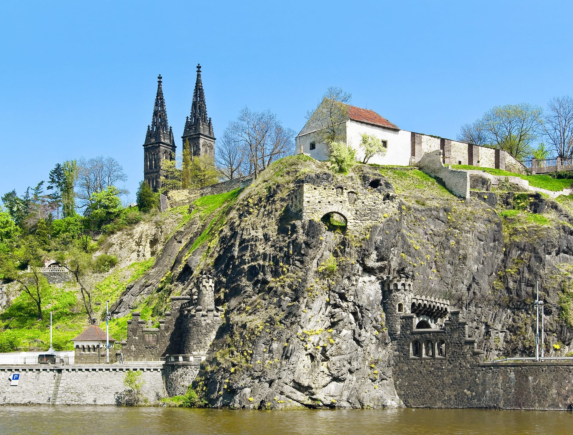 Vyšehrad fort, Prague, Czech Republic The ramparts of Vyšehrad fort, Prague, Czech Republic