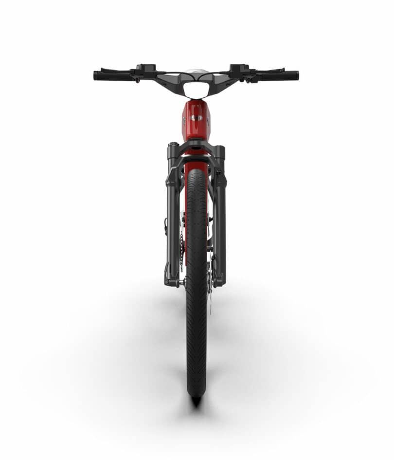 Front facing view of Ford Mustang eBike